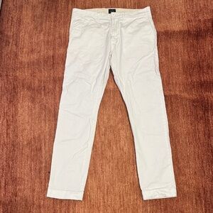 J. Crew Men's White Slim Chinos